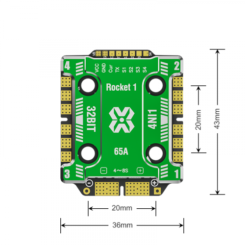 チャプター65 Aocoda-RC 2065 AM32 32Bit 65A 4-IN-1 ESC